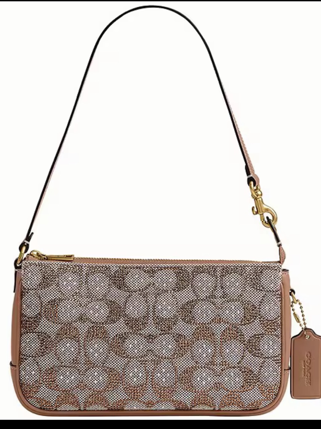 Crystal Signature Jacquard Plaza Shoulder Bag